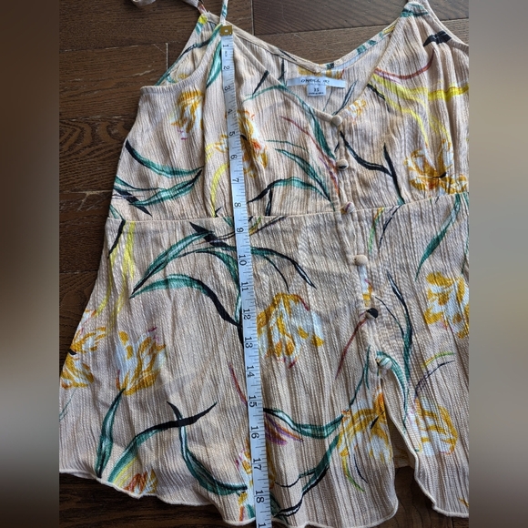 O'Neill baby doll camisole button down multicolor floral boho hippie women XS - Picture 9 of 10